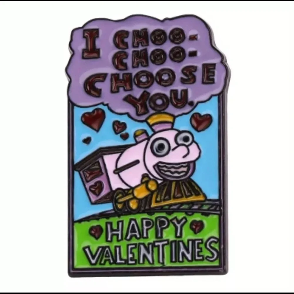 Women’s Jewelry Cute Simpsons Inspired Multicolored Valentine's Train Enamel Pin